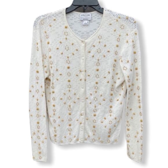 Oscar by Oscar de‎ la Renta Vintage Cardigan - Picture 1 of 10